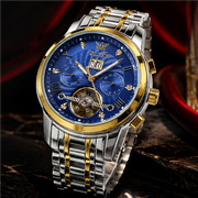 OLEVS 9910 Tourbillon Automatic skeleton watch with stainless steel bracelet – ALDEVOR

