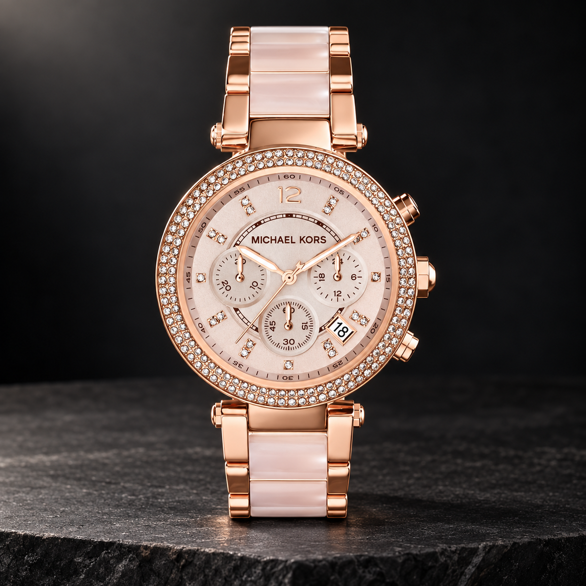 Michael Kors MK5896 Ladies Parker Rose Gold Chronograph Watch